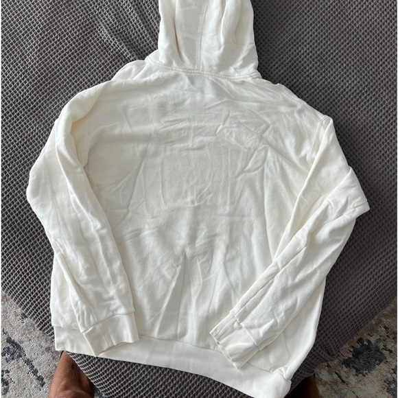 CRYSTAL-EMBELLISHED COTTON HOODIE IN WHITE - Picture 4 of 4